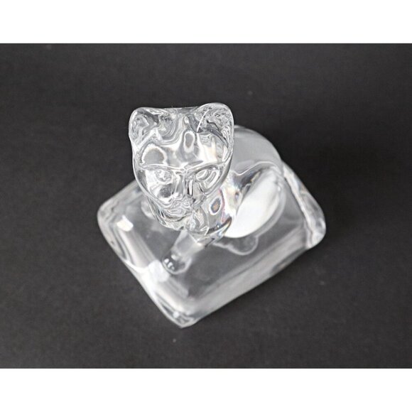 Cristal d' Arques Crystal Cat Figurine Made in France Paperweight - Picture 6 of 6